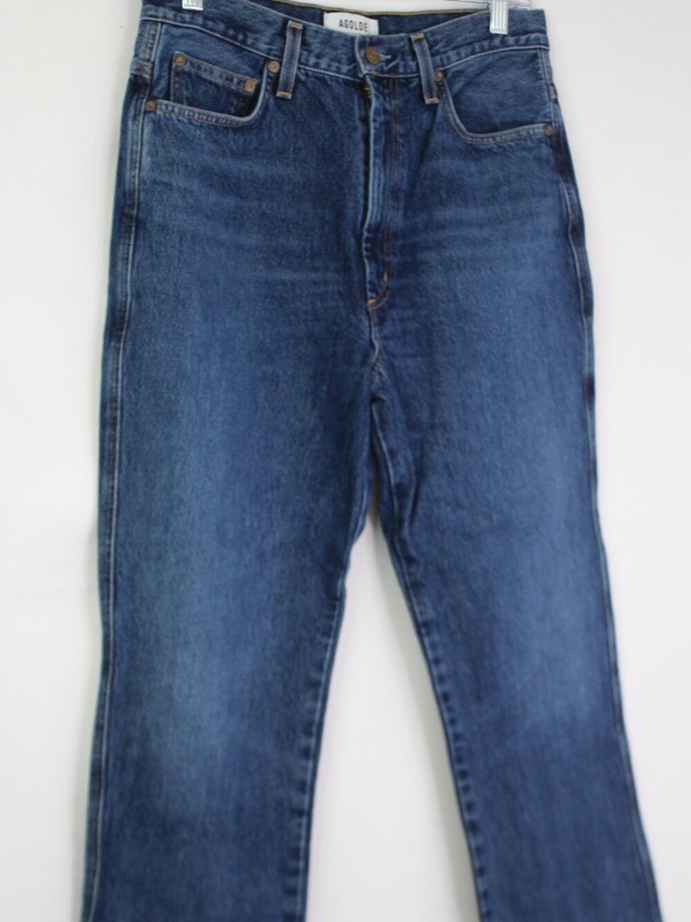 AGOLDE Pinch Waist High Rise Kick Jean Blue Waist 28 Straight Leg